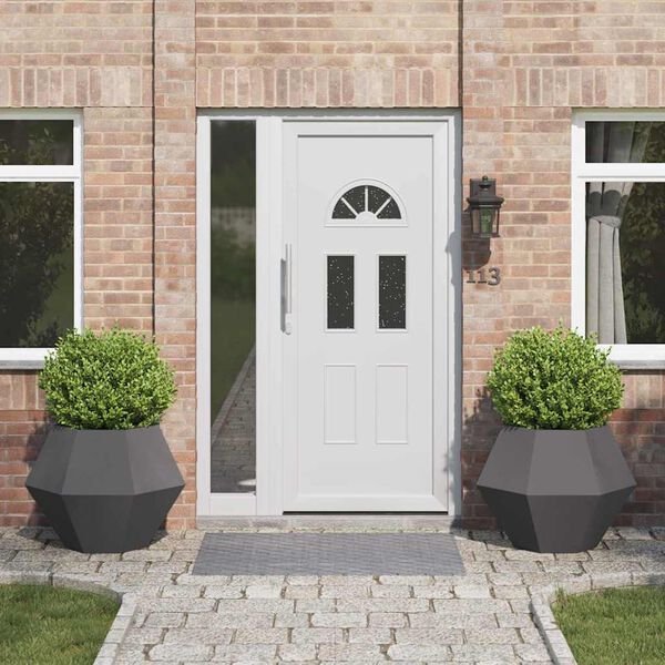 vidaXL Jardini&egrave;re 2 pcs Noir 75 x 75 x 60 cm Acier