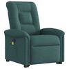vidaXL Fauteuil inclinable de massage Vert foncé Tissu