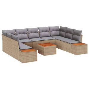 vidaXL Ensemble de canap&eacute; de jardin 5 pcs Beige et Gris clair