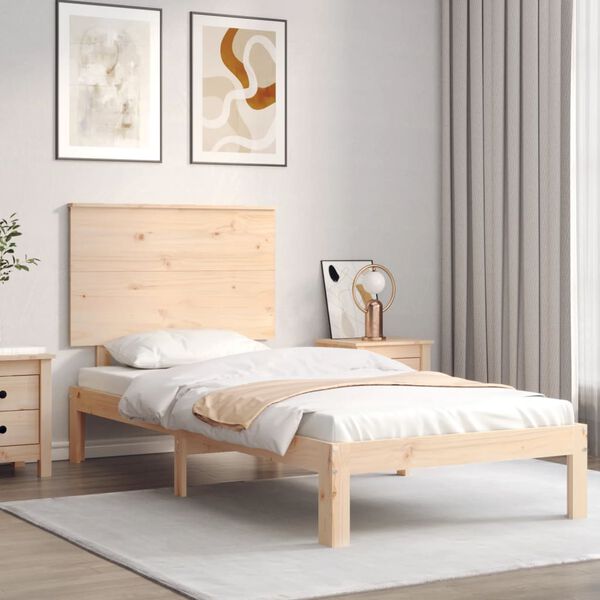 vidaXL Cadre de lit sans matelas bois de pin massif