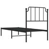 vidaXL Cadre de lit métal sans matelas avec tête de lit noir 80x200 cm