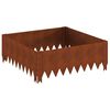 vidaXL Bordure de Pelouse 60 x 60 x 20 cm Acier Rouill&eacute;