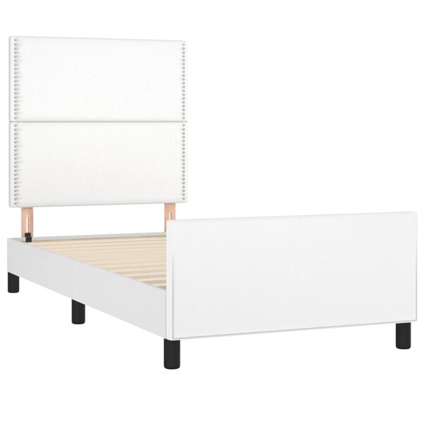 vidaXL Cadre de lit sans matelas blanc 80x200 cm similicuir