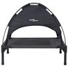 vidaXL Lit pour Chien Noir 62 x 48 x 61 cm Acier