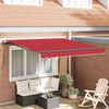 vidaXL Auvent R&eacute;tractable Rouge 350 x 250 cm Polyester et Acier