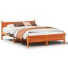 vidaXL Cadre de lit sans matelas cire marron 140x190cm bois pin massif