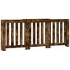vidaXL Cache-radiateur ch&ecirc;ne fum&eacute; 205x21,5x83,5 cm bois d'ing&eacute;nierie