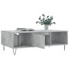 vidaXL Table basse gris béton 104x60x35 cm bois d'ingénierie