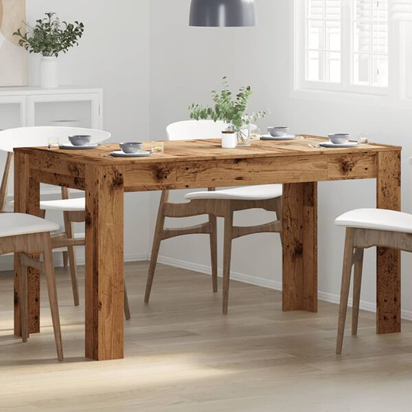 vidaXL Table &agrave; manger vieux bois 140x74,5x76 cm bois d'ing&eacute;nierie