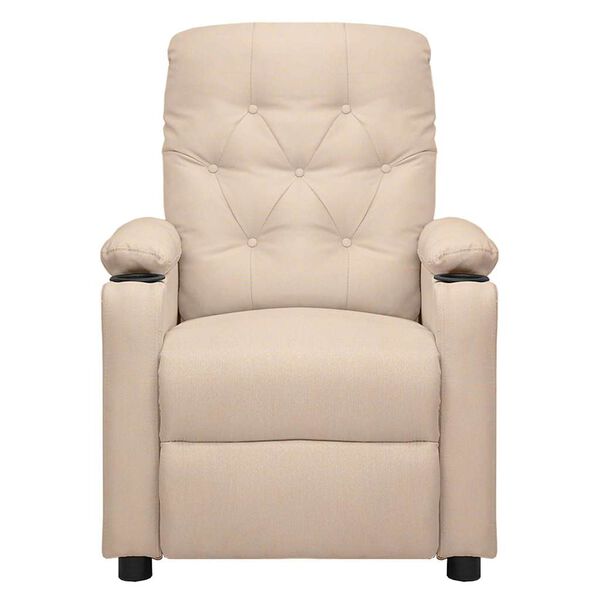 vidaXL Fauteuil Cr&egrave;me Tissu