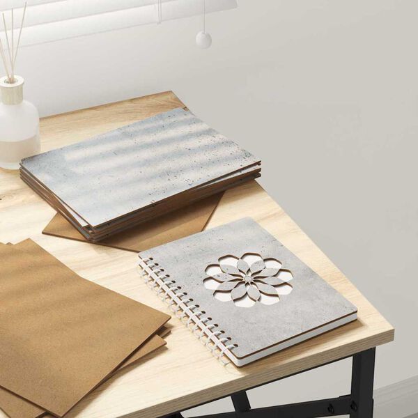 vidaXL Panneaux d&eacute;coratifs 150 pcs Gris b&eacute;ton 15 x 21 x 0,27 cm