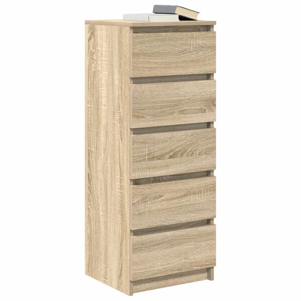 vidaXL Buffet avec tiroirs ch&ecirc;ne sonoma 37,5x35x99 cm bois ing&eacute;nierie