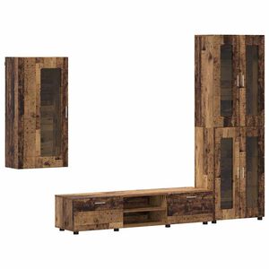 vidaXL Ensemble meuble TV FLORIN 3 pcs Bois ancien Bois d'ing&eacute;nierie