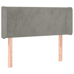 vidaXL T&ecirc;te de lit avec oreilles Gris clair 83x16x78/88 cm Velours
