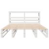vidaXL Cadre de lit sans matelas blanc 140x200 cm bois de pin massif