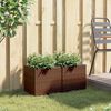vidaXL Jardini&egrave;res 2 pcs marron 36x30x32 cm r&eacute;sine tress&eacute;e