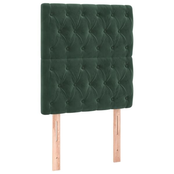 vidaXL Tête de lit Vert foncé 80x7x118/128 cm Velours