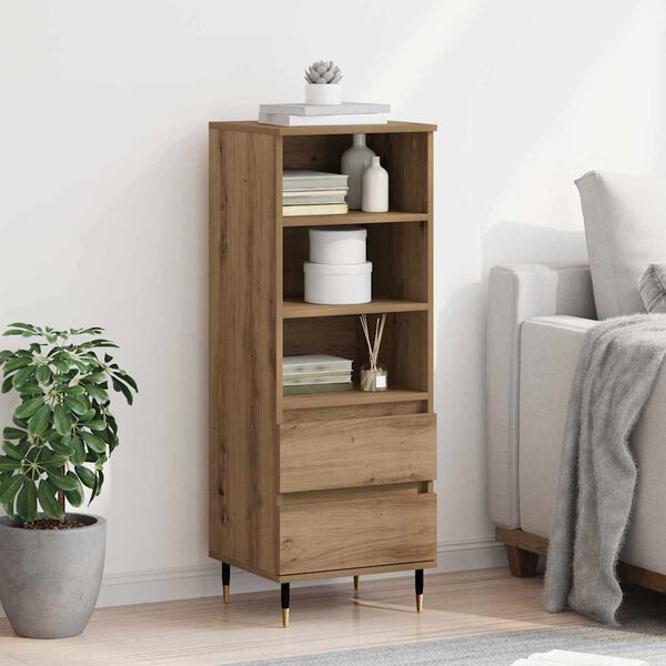vidaXL Haut Armoire Ch&ecirc;ne artisanal 40 x 36 x 110 cm Bois d'ing&eacute;nierie