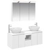 vidaXL Ensemble d'armoire de salle de bain 4 pcs Blanc