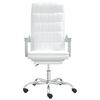 vidaXL Fauteuil inclinable de bureau Blanc Similicuir