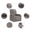 vidaXL Fauteuil inclinable &eacute;lectrique taupe tissu