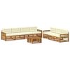 vidaXL Ensemble de canap&eacute;s d'ext&eacute;rieur 8 pcs Naturel et Cr&egrave;me