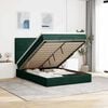 vidaXL Cadre de lit ottoman avec matelas vert fonc&eacute; 140x190 cm velours