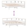 vidaXL Lit biblioth&egrave;que sans matelas blanc 180x200 cm bois pin massif