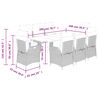 vidaXL Ensemble &agrave; manger de jardin et coussins 9 pcs marron poly rotin