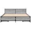 vidaXL Cadre de lit avec tiroirs sans matelas sonoma gris 120x190 cm