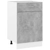 vidaXL Armoire &agrave; tiroirs "Lyon" Gris b&eacute;ton 50 x 46 x 81,5 cm Bois d'ing&eacute;nierie