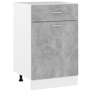 vidaXL Armoire &agrave; tiroirs "Lyon" Gris b&eacute;ton 50 x 46 x 81,5 cm Bois d'ing&eacute;nierie