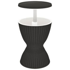 vidaXL Table &agrave; glaci&egrave;re 3 en 1 noir polypropyl&egrave;ne