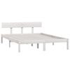 vidaXL Cadre de lit sans matelas blanc bois massif 140x190 cm