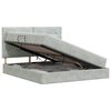 vidaXL Lit avec rangement et matelas Gris clair 140 x 190 cm Velours