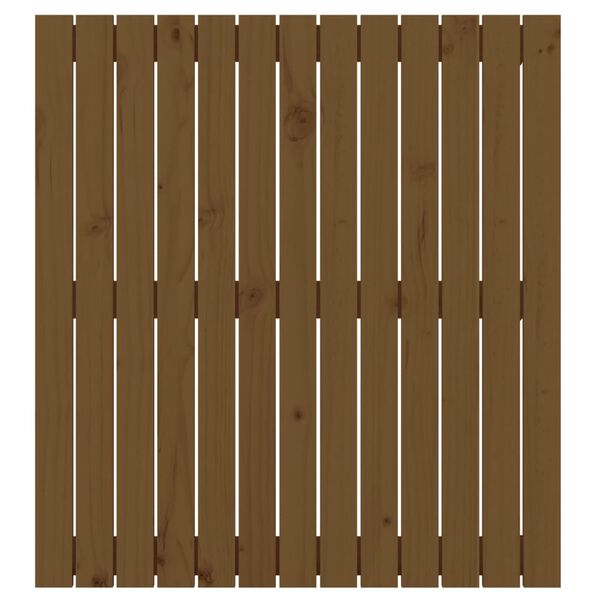 vidaXL Tête de lit murale Marron miel 82,5x3x90 cm Bois massif de pin