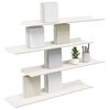 vidaXL &Eacute;tag&egrave;re flottante 4 pcs Blanc 80 x 18 x 2,5 cm Acier