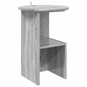 vidaXL Table d'appoint Sonoma gris &Oslash; 39,5 x 55 cm Bois d'ing&eacute;nierie