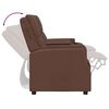 vidaXL Fauteuil inclinable et porte-gobelet 2 places Marron Similicuir