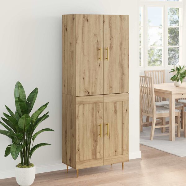 vidaXL Haut Armoire Montage mural Ch&ecirc;ne artisanal 69,5 x 34 x 180 cm