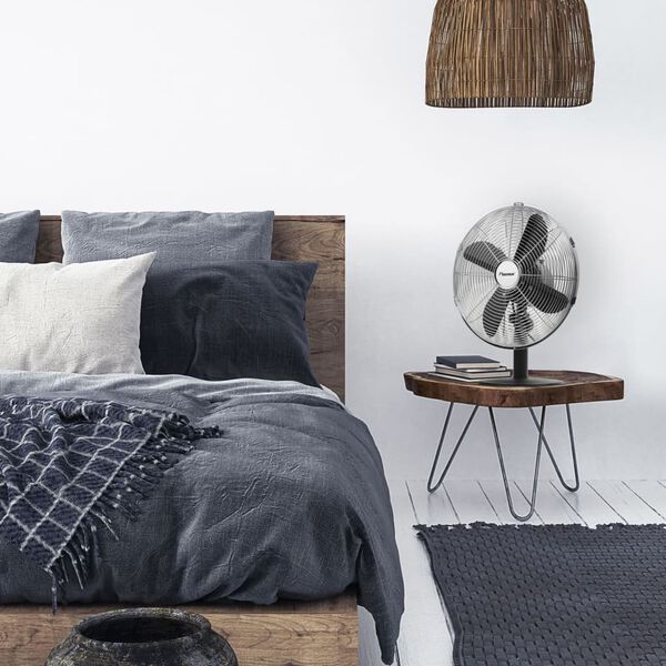 Bestron Ventilateur r&eacute;tro de bureau DFT35Z 35 cm 35 W Noir