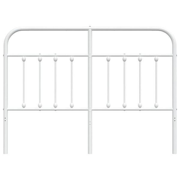 vidaXL T&ecirc;te de lit de remplacement m&eacute;tal blanc 150 cm
