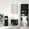 vidaXL Cabinet de salle de bain avec porte Chêne noir 60 x 32 x 54 cm