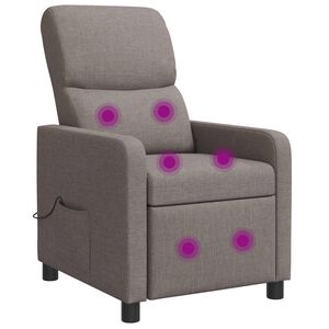 vidaXL Fauteuil de massage inclinable Taupe