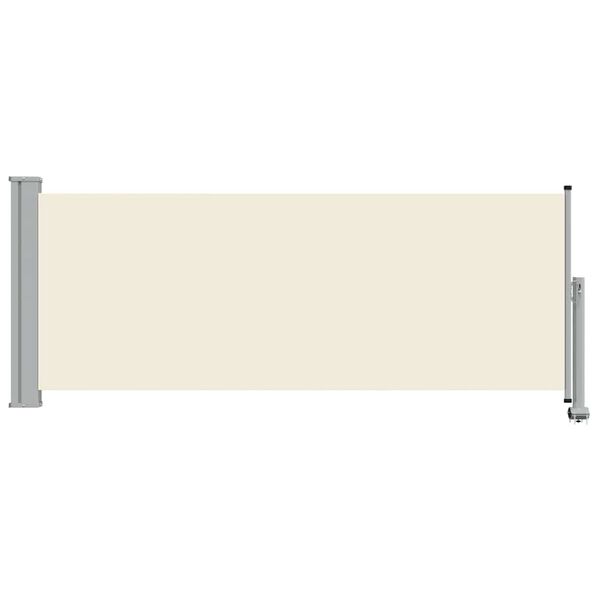 vidaXL Auvent lat&eacute;ral r&eacute;tractable de patio 100 x 300 cm Blanc cass&eacute;