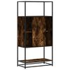 vidaXL Buffet haut chêne fumé 68x35x139 cm bois d'ingénierie métal