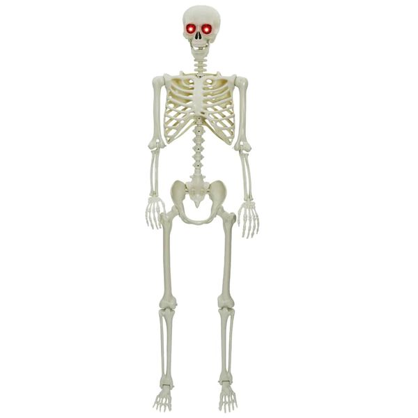 vidaXL Squelette d'Halloween Blanc 155 x 38.5 cm Plastique