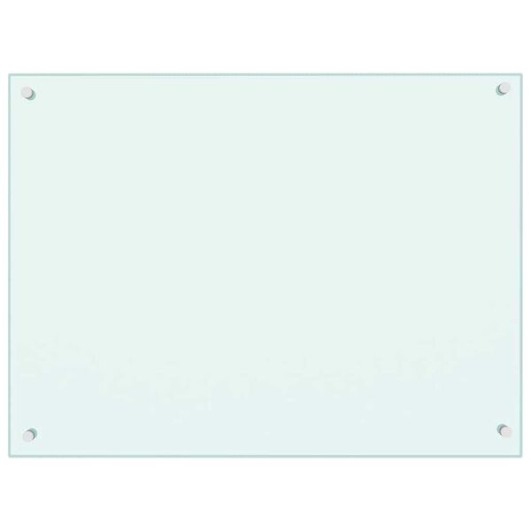vidaXL Dosseret de cuisine couleur Lait 80x60 cm Verre tremp&eacute;