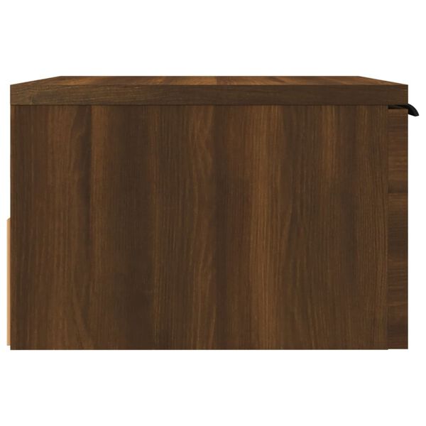 vidaXL Table de chevet murale Ch&ecirc;ne marron 34x30x20 cm
