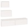 vidaXL Meubles TV 4 pcs Blanc Bois massif de pin
